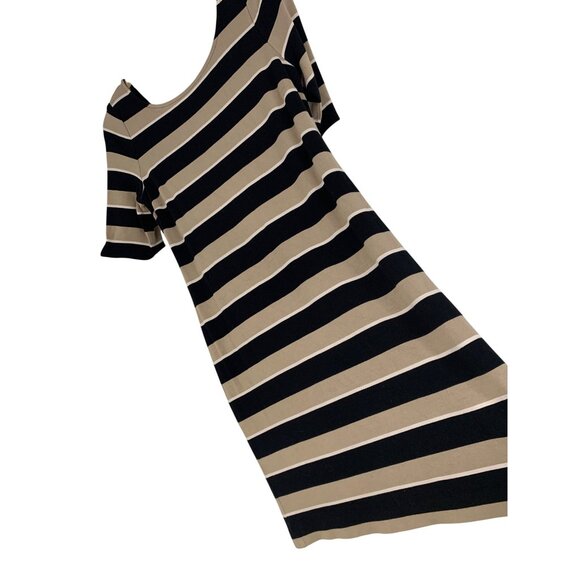 Banana Republic Stripe Knit Dress Scoop Neck Short Sleeves Stretch S RBB10451 - Picture 1 of 7